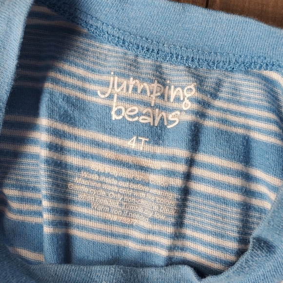 Jumping Beans Striped Tee T-Shirt Bundle Size 4T Toddler Boy 2pc - Picture 4 of 9